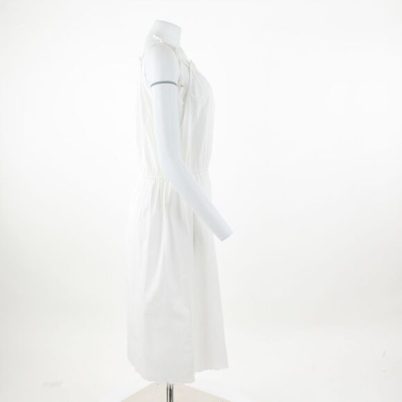 H Halston Womens Sleeveless Ruched-Neck White - Picture 5 of 6